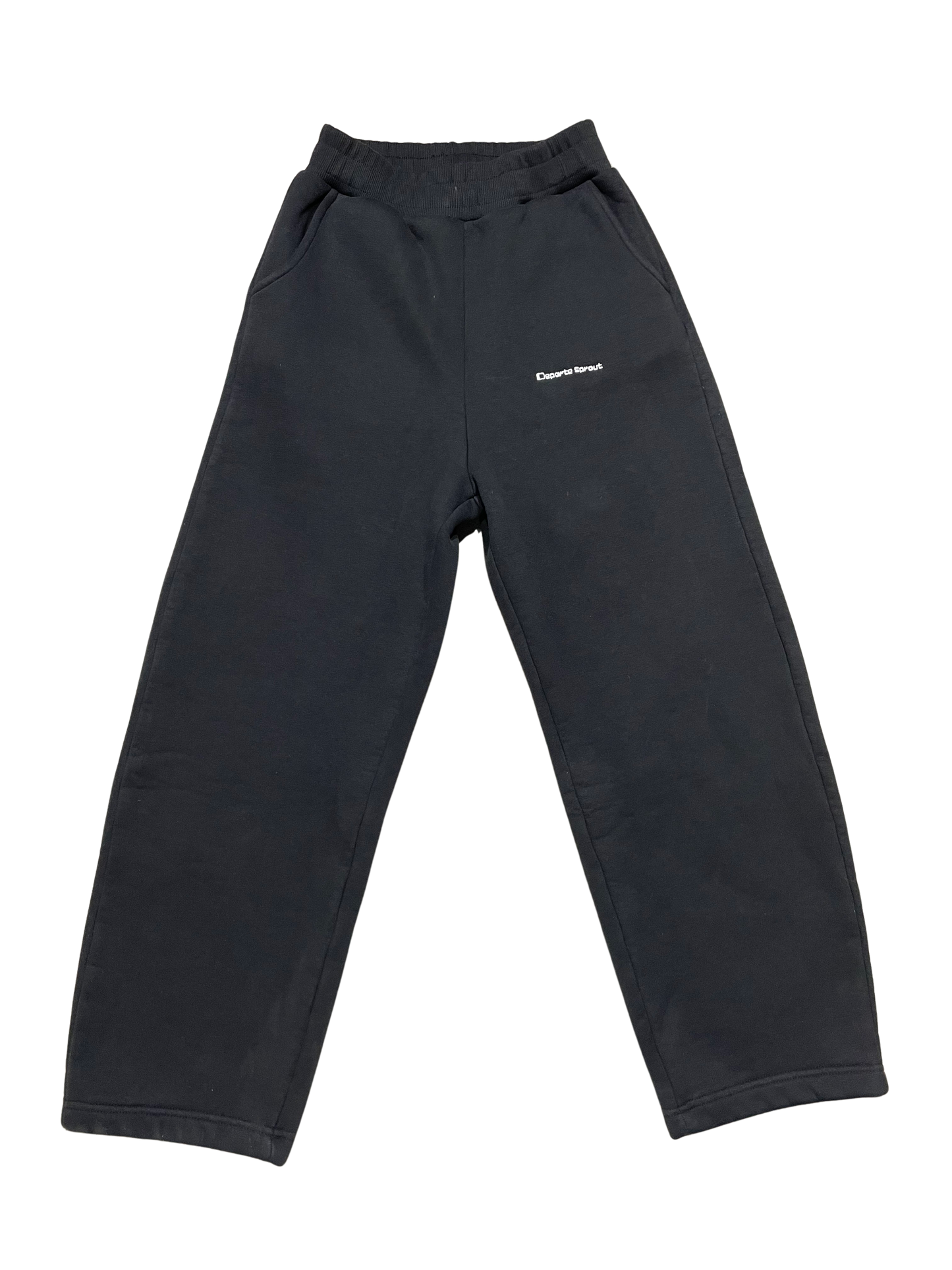OPEN LEG JOGGERS WASHED BLACK